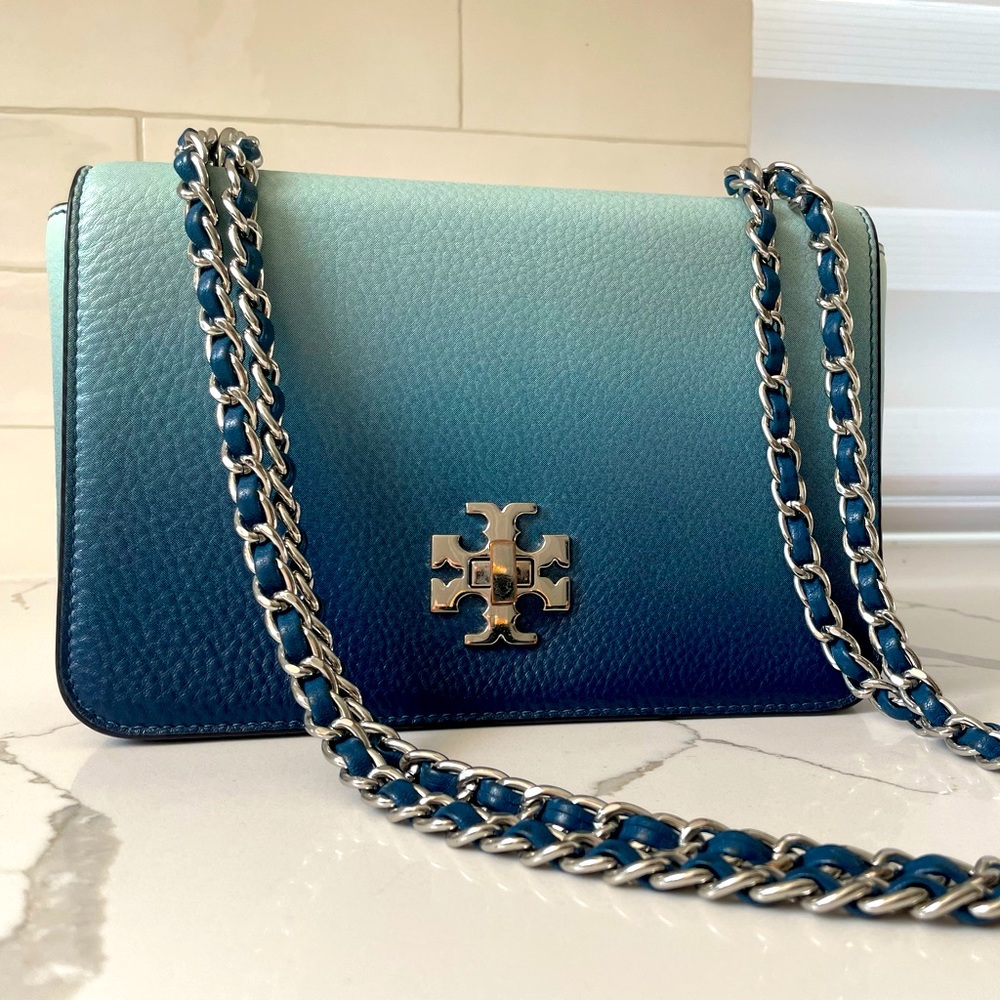 Tory Burch Blue Ombré Crossbody/Shoulder Bag